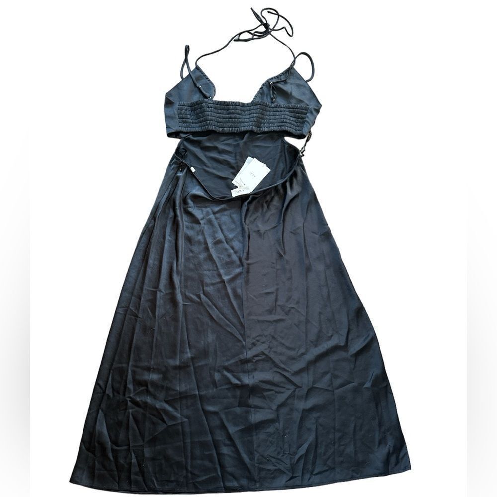 NEW A.L.C. Sienna Halter Neck MIDI Black Dress